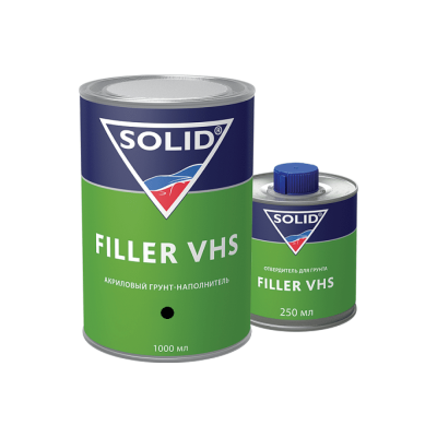 Грунт-наполнитель 4:1 SOLID FILLER VHS LOW VOC (1000+250 мл) , цв: черный